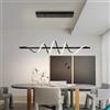 Likflyer Lampadario a Sospensione Dimmerabile con Telecomando, Lampade a Sospensione Moderne Nere, L100CM Luce Pendente Moderno Creativo Spirale Design Lampadario per Isola della Cucina Bar