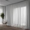 Gardinen Vorhangen Tende Bianche in Voile 300x250 cm (LxA) Altabadia Trasparenti Corte o Lunghe Moderne Lisce con Nastro Arricciato Cucite Pronte per il Soggiorno