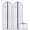 Pwsap 2Pcs Borsa Porta Abiti, 180cm Porta Abito da Sposa Bianco,Custodia Porta Abiti,Copriabiti Antipolvere, Lavabile Buste per Abiti,Copertura Vestiti,Custodie Copri Abiti per Smoking Giacche Vestiti Gonne
