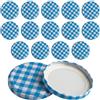XiangJunly 16 coperchi Twist Off da 82 mm per barattoli di conserve (230/350/435/565 ml) (16, blu)