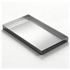 Generico Vaschetta rettangolare in acciaio inox — vasca stagna raccolta condensa climatizzatore esterno, sotto lavatrice, raccolta olio, BBQ — profondità 2 cm / 5 cm(20x20x2cm)