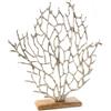 Logbuch-Verlag Figura decorativa alghe marine: scultura mare stile marino arredamento casa decorazioni tema mare soprammobile nautico bagno soggiorno design marittimo legno alluminio, 41 x 38 x 8 cm