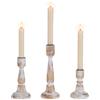 Inweder Portacandele in Legno Rustici: 3 Candelabri Bianco Decapato