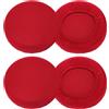 QUARKZMAN Coperture per Sgabelli Rotondo Diametro 16-20 Pollici Rosso 4pz | Copri Sgabello Lavabile Antipolvere Con Elastico Per Bar Cucina Soggiorno Decorazione Senza Gommapiuma
