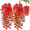 Siuwddee 2pcs Petunia Pianta Finta, Fiori Finti Pendenti Da Esterno Per Balcone, Fiori Artificiali Per Esterno Piante Artificiali Da Balcone Fiori Finti Piante Artificiali Per Decorazioni,75cm