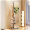 Generic Specchio a Figura Intera Girevole a 360°, Specchi da Pavimento con Appendiabiti, Moderno Specchio a Corpo Intero in Piedi per Soggiorno, Camera da Letto, Spogliatoio