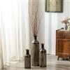 Sziqiqi Metallo Vaso da Terra Alto da Interno: 68/51/41cm Vasi Decorativi | Coperchio Rimovibile, Spesso, Facile da Pulire, Vasi Alti per Pampas, Soggiorno, Camino, Interno