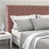 Generico Copritestata Letto Irge Persia Elasticizzato Effetto Damasco 55x150 cm Estensibile 80-85x200 cm - Copriletto Testata Morbido e Aderente (Rosa)