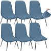 Granbest Coprisedia con schienale basso (set di 6, azzurro)