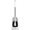 Hoxfly Scopino e Supporto per Toilette, Manico in Acciaio Inox Antiruggine, Igienico e ad Asciugatura Rapida, Spazzola WC Bagno Silicone, a prova di spruzzi, manico lungo