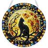 MOGTAA 5D Diamante Pittura Gatto Ciondolo con Catena, DIY Kit Diamond Painting Adulto Bambino, Animali Diamond Painting Kit per Giardino Casa Decorazione Regali