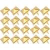 Hztyyier Borchie a punta quadrata, rivetti metallici decorativi per fai-da-te, 400 pezzi for borse, scarpe e abbigliamento in pelle (5 mm - Dorato)