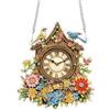 Bimkole Diamond Painting pendente Orologio, Fiori Pittura Con Diamanti 5d Da Appendere, Per La Decorazione Di Finestre E Porte Della Parete Della Casa Del Giardino 20x20 cm