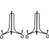 BOBOZHONG 2 Pack Supporto per Piatti in Ferro Nero, Portafoto Regolabile e Pieghevole, Stand Espositivo per Quadri, Libri, Arte e Decorazioni (6 Pollici) Stabile, Multiuso per Casa/Ufficio/Ristorante