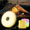 Yizhet Catena Luminosa da Campeggio 2 in 1, 10M Stringa di Luci Avvolgibile | 100 Led, Luce Calda e Colorata, 9 Modalità, Ricaricabile USB C e Impermeabile IPX4 per Tenda, Giardino, Esterno, Verde