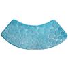 Todikaper Tappetino da doccia curvo, antiscivolo, lavabile, assorbente, per bagno ad angolo, grigio, blu, beige (blu)