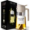 CREADY Spruzzatore per olio da cucina - 470 ml bottiglia di olio d'oliva | Dispenser di olio e spruzzatore olio 2 in 1 | Bottiglia spray per olio per cucinare | Spruzzatore di olio d'oliva per