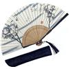 Eastern Wind Ventaglio pieghevole a mano giapponese cinese, ventagli fatto a mano in bambù compreso un copriventola