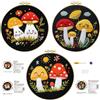 cukol cukol Kit Ricamo Principianti Prestampato Completo Quadro Facile 3pcs | Set Punto Croce da Ricamare Starter a Mano, Schemi Fungo Stampato, Aspetto Raffinato per Decorazioni Parete, Hobby Creativi