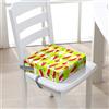 FANSU Rialzo da Sedia per Bambini Stampa di Anguria Comodo e Smontabile Cuscino Seduta per Sedia Cuscino Alzasedia con Cinghie Lavabile per Seggioloni Alza Sedia (Plaid,32x32x8cm)