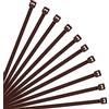 XINGO Fascette in nylon con chiusura lampo autobloccanti per cavi di sicurezza, forza minima 18,1 kg, confezione da 500 pezzi, (200mm x 3.6mm, Marrone)