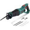 POSENPRO Sega a Gattuccio, POSENPRO 750W Seghetto Elettrico Sega per Maniglia girevole a 180°, 2800 SPM a Velocità Variabile, 20mm di Corsa, 4 Lame di Ricambio per Tagliare Legno e Metallo