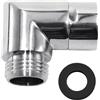 lyualma Doccetta 90°Connettore Gomito Aadattatore per Tubo Doccia con Guarnizione in Gomma Adattatore per Doccia Soffione Adattatore Doccetta Lavandino