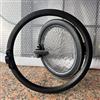 Nordivo Finestra Rotonda 30/40/50 cm con Vetro Temperato Ondulato, Finestra Scorrevole da Interni, Oblò Tondo, Per Cucina, Bagno, Cantina o Pollaio(L50cm/19.6in)