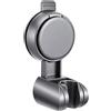 Styquenzer Supporto per doccia senza foratura, regolabile, universale, per doccia, da parete, antiscivolo, in plastica ABS, colore nero, per la parete, il bagno, la toilette