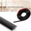 Flintronic Striscia di Soglia, 3CM*3M PVC Striscia di Transizione per Pavimenti, per Finiture di Moquette, Soglia di Transizione, per Pendenza di Soglia da 3mm(Nero)