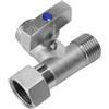 Marchfunny Connettore deviatore d'acqua a 3 vie in ottone con valvole di intercettazione per rubinetto del bagno e lavello della cucina idraulico in acciaio inossidabile (sinistra)