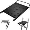 Mocoli Piattaforma Di Lavoro, Piattaforma Per Scale In Acciaio Inox Sgabello Per Scala Telescopica Universale Accessorio Per Scale Scalette Scale Estensibili 30x27 Cm Fino A 150 Kg (Nero)