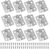 PATIKIL Cerniere a Scatto Piccole 3/4 Pollici, 12pz Mini Cerniera per Scatole Gioielli con Viti per Scatole Gioielli in Legno Armadietto Cassetti Porte Cancelletto, Argento