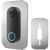 Kalexion Mascherina in acciaio inox per Reolink Doorbell PoE - piastra per Reolink Video Doorbell WiFi campanello con fotocamera in acciaio inox, supporto accessori per campanello della batteria, apertura per