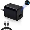 Mahiot Videocamera con caricabatterie, mini videocamere 1080P con registratore video con rilevamento di movimento per casa, ufficio