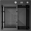 ANW HOME Lavello Cucina 1 Vasca 50x50 cm, Nero