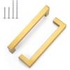 LONTAN 10 Pezzi Maniglie per Mobili da Cucina 128mm Maniglie Cucina Maniglie Armadio Maniglie Cassetti Maniglia Ottone Acciaio Inox Maniglie per Mobili Vintage Maniglie per Sportelli Cucina