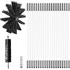 MOCNT Kit di Pennello per Pulizia del Camino Spazzole per Camini Nylon Rotante Flessibile Spazzola Pulizia con 20 Aste Flessibili 1 Testa Pennello 200mm 1 Testa Pennello 38mm