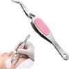 KIMHOME Pinzette con bloccaggio a croce, in acciaio inox, curve e dritte per saldatura, creazione di gioielli, elettronica e nail art