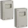 Oktaplex motion Oktaplex Bela - Set di 2 interruttori crepuscolari esterni, con timer di spegnimento, IP65, 230 V, sensore crepuscolare regolabile, colore: grigio/bianco