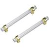 CONPHERON 2 pezzi Maniglie per Mobili Cucina Rotonda Trasparente Acrilica Manopola Moderno Armadietti Cassetto Pomelli per Mobili Maniglia per Mobile 128 mm