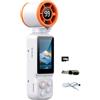 KieTeiiK Videocamera per selfie con schermo frontale, ventola integrata e lente rotante a 180 gradi, per clip da viaggio all'aperto, dispositivo portatile per vlog, per selfie, video da viaggio, fotocamera