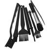 ELEOUTI Spazzola Antistatica di Precisione 8 Pezzi in Nylon Nero | Set Fibre Conduttive, Varie Durezze e Forme, per Lenti e Schede Pcb, Accesso Rapido Agli Spazi Stretti