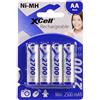 Hückmann XCell - Batteria AA Mignon (dimensioni celle: AA (Mignon), NI-MH, 1,2 V, 2700 mAh)