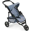 Bayer Chic 2000 - Passeggino per bambole, Lola, jogging, jogger, passeggino per bambole, passeggino per bambole, jeans blu, 70 x 33 x 62 cm