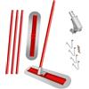 Generic Set professionale di strumenti per la finitura del calcestruzzo con cazzuole in acciaio inox e 4 pali per applicazione su superfici lisce