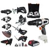 vanenferse Set Utensili Elettrici Per La Lavorazione Del Legno Senza Fili 10 In 1, Kit Combinato Utensili Elettrici Senza Spazzole, Batteria 4,0 Ah, Kit Combinato Set Trapani Per Progetti Fai Te Versatili