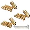 KHIronHive Set di 3 mandrini per trapano in ottone da 0,5-3,17 mm per mini trapano elettrico a mano, kit di bloccaggio per lavorazione del legno in metallo per officina hardware fai da te