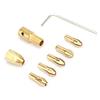 Eleage Set di Mandrini Elicoidali da 0,5-3 Mm Punte da Trapano in Ottone di Alta qualità per Mini Trapani a Mano Cartone in Alluminio ABS - 7 Pezzi (Clip per trapano in rame da 3,17 mm)