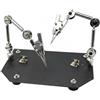 Baoblaze Supporto Saldatura Head Pinza Multipunto Base Antiscivolo Ghisa Articolazione Adatto per Precisione Gioielleria Banco Lavoro, Doppia Testa
